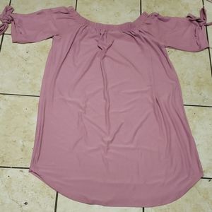 Super soft mauve off the shoulder dress